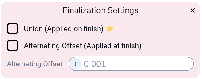 Finalization Settings