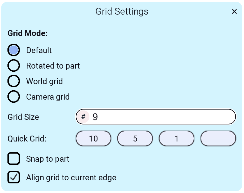 Grid Settings
