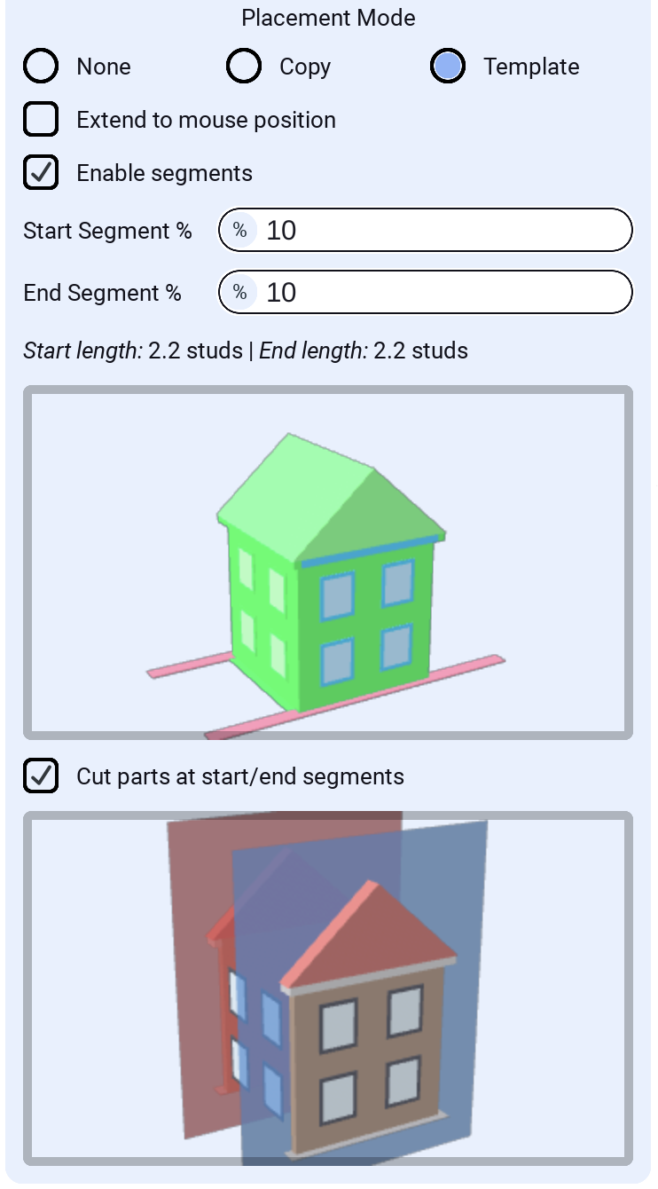 Model Template Settings