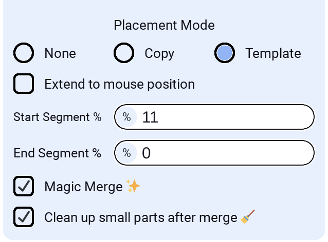 Model Template Settings