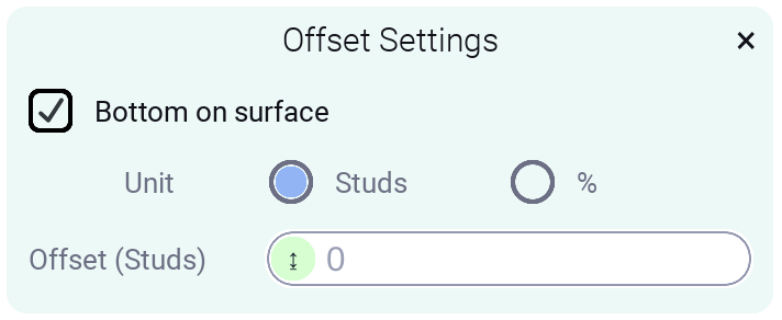Offset Settings