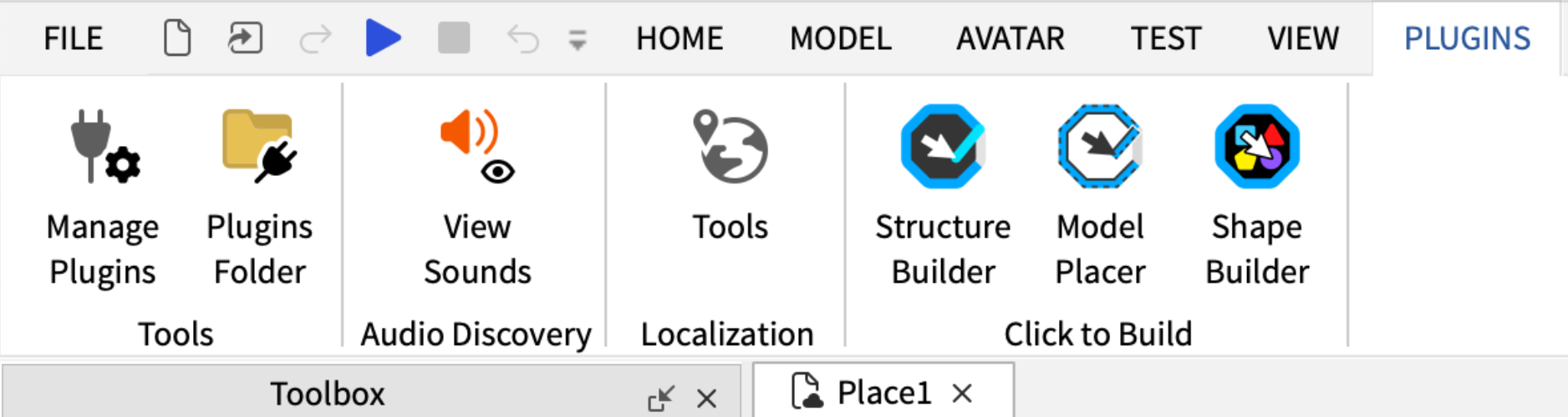 Click To Build in plugins ribbon